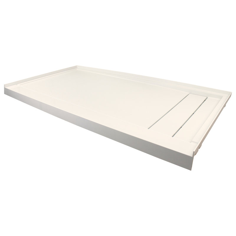 Transolid 60" W x 32" D Single Threshold Shower Base with Drain Cover